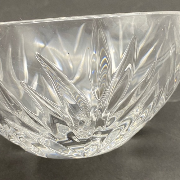 Vintage Cut Crystal Bowl Clear 5 3/4” W Smooth Edges Heavy 1 Lb 14 oz Fern Candy - Picture 6 of 11